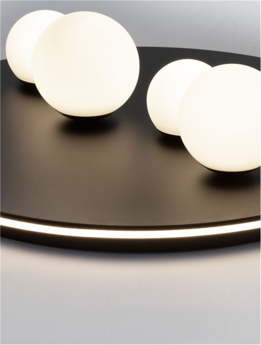9061432 Plafoniera Nova Luce VELNA LED 63W 2720lm 3000K Aluminium & Opal Glass Sandy Black Dimabil Triac IP20 [4]