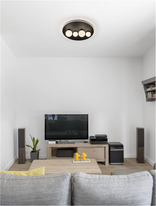 9061432 Plafoniera Nova Luce VELNA LED 63W 2720lm 3000K Aluminium & Opal Glass Sandy Black Dimabil Triac IP20 [2]