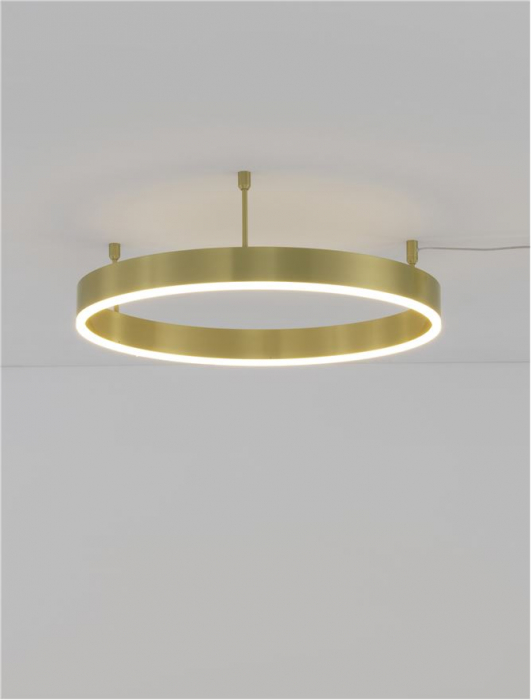 9063600 Plafoniera Nova Luce MOTIF LED 46W 3700lm 3000K Aluminium & Acrylic Brass Gold Dimabil Triac IP20 [3]