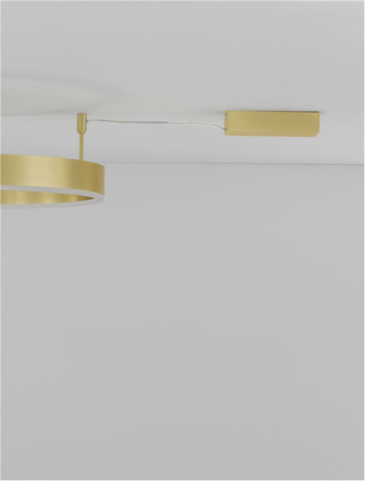 9063600 Plafoniera Nova Luce MOTIF LED 46W 3700lm 3000K Aluminium & Acrylic Brass Gold Dimabil Triac IP20 [4]