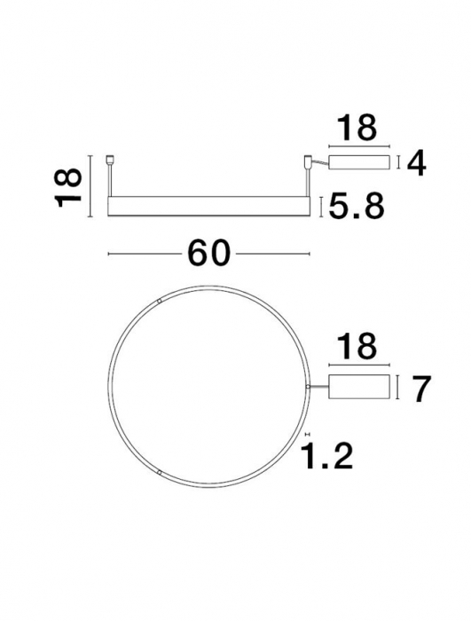 9063601 Plafoniera Nova Luce MOTIF LED 46W 3700lm 3000K Aluminium & Acrylic Sandy Black Dimabil Triac IP20 [5]