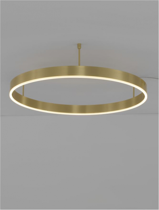 9063603 Plafoniera Nova Luce MOTIF LED 50W 4166lm 3000K Aluminium & Acrylic Brass Gold Dimabil Triac IP20 [3]