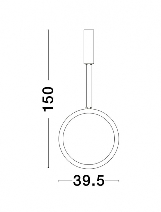 9070166 Pendul Nova Luce CHANGE LED 26W 741lm 3000K Aluminium & Acrylic Brass Gold Dimabil Triac IP20 [3]