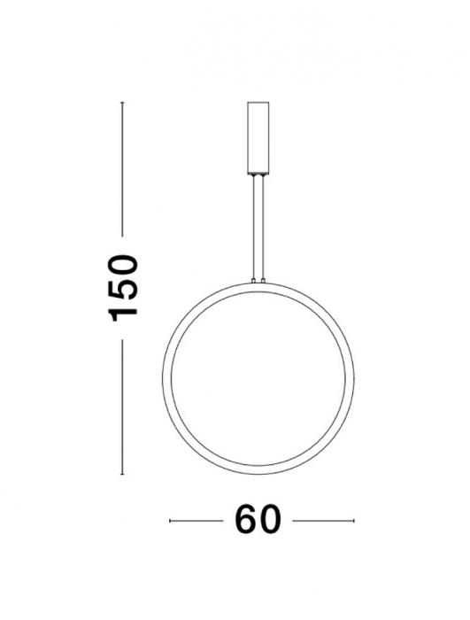 9070167 Lustra Nova Luce CHANGE LED 36W 1161lm 3000K Aluminium & Acrylic Sandy Black Dimabil Triac IP20 [3]