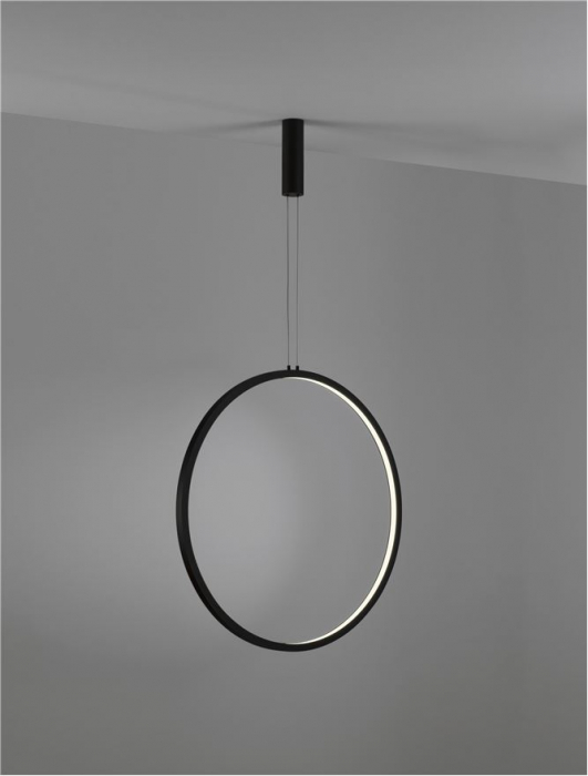 9070169 Lustra Nova Luce CHANGE LED 48W 1685lm 3000K Aluminium & Acrylic Sandy Black Dimabil Triac IP20 [3]