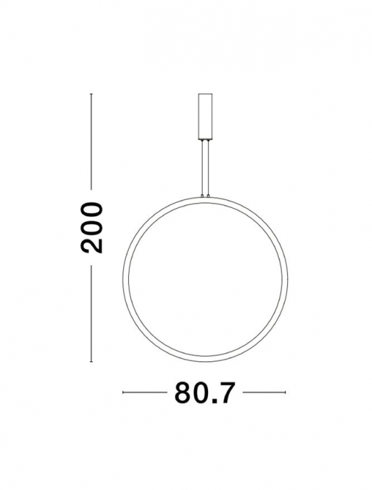 9070170 Lustra Nova Luce CHANGE LED 48W 1685lm 3000K Aluminium & Acrylic Brass Gold Dimabil Triac IP20 [3]