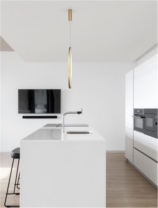 9070170 Lustra Nova Luce CHANGE LED 48W 1685lm 3000K Aluminium & Acrylic Brass Gold Dimabil Triac IP20 [2]