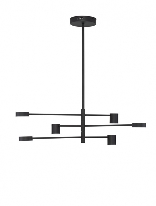 9080121 Lustra Nova Luce NORDIK LED 28W 3564lm 3000K Aluminium & Acrylic Black Dimabil Triac IP20 [1]