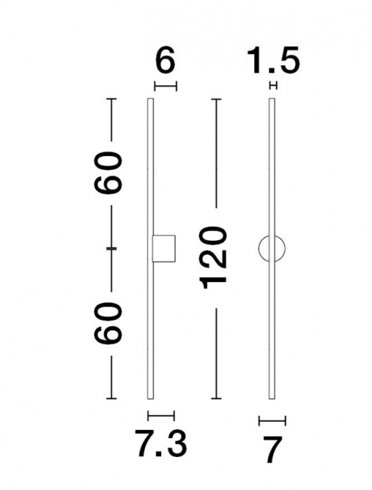 9081103 Aplica Nova Luce ADEN LED 20W 672lm 3000K Aluminium Sandy Black Nedimabil IP20 [3]