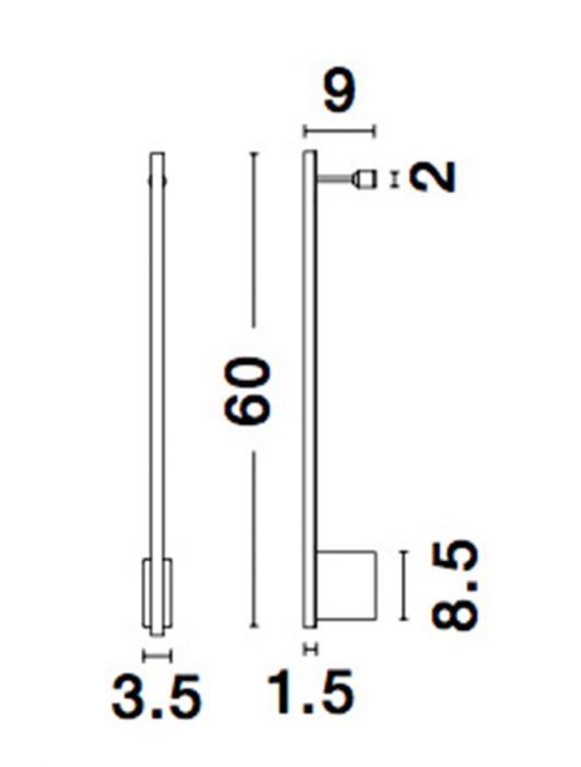 9081130 Aplica Nova Luce GROPIUS LED 10W 366lm 3000K Aluminium Sandy Black Nedimabil IP20 [7]