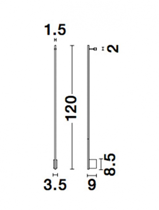 9081150 Aplica Nova Luce GROPIUS LED 20W 672lm 3000K Aluminium Sandy Black Nedimabil IP20 [8]