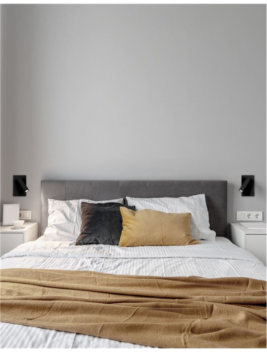 9081352 Aplica Nova Luce DONA LED 3W 180lm 3000K IP20 Aluminium Sandy Black [5]