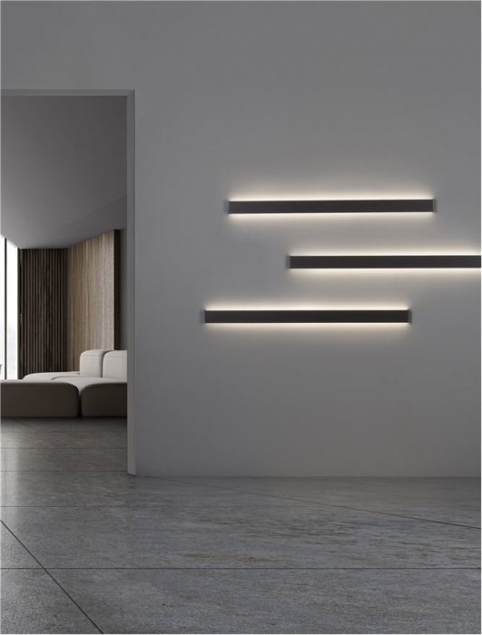 9081400 Aplica Nova Luce SELINE LED 44W 3124lm 3000K Aluminium Sandy Black Nedimabil [2]