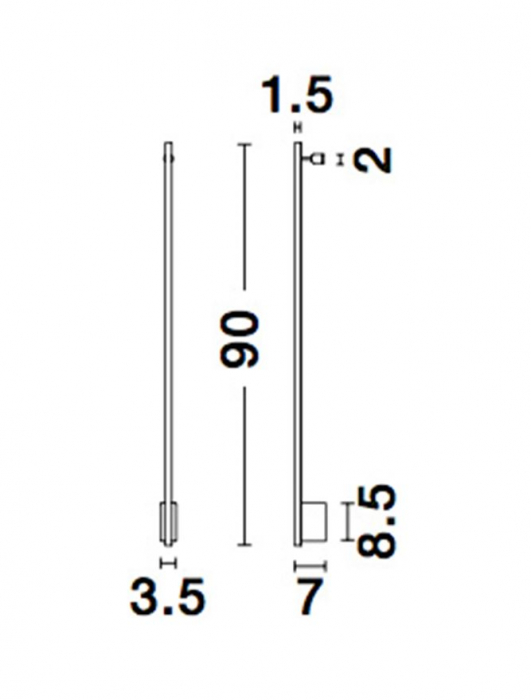 9081900 Aplica Nova Luce GROPIUS LED 15W 507lm 3000K Aluminium Sandy Black Nedimabil IP20 [7]