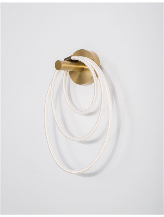 9082091 Aplica Nova Luce CERELIA LED 29W 1861lm 3000K Metal & Fiber Braided Silicone Tube Brass Gold Nedimabil IP20 [4]