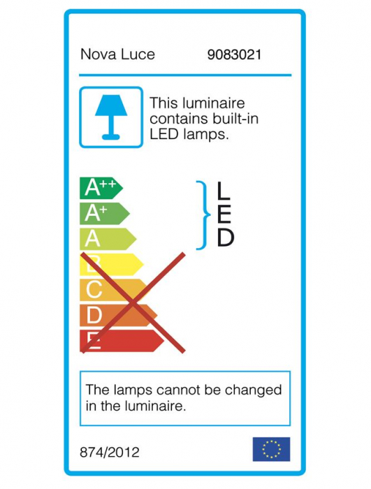 9083021  Nova Luce COVE LED 1,5W 105lm 3000K IP54 Aluminium & Glass Diffuser Matt White Beam Angle 120° [6]