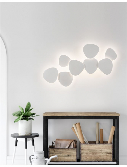 9084071 Aplica Nova Luce CRONUS LED 10W 927lm 3000K Gypsum & Aluminium White Nedimabil IP20 [2]