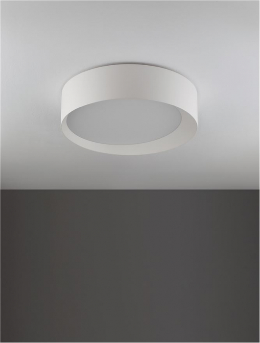 9085222 Plafoniera Nova Luce OBY LED 30W 1800lm 3000K Aluminium & Acrylic Sandy White Dimabil Triac IP20 [2]
