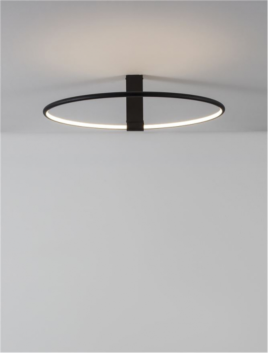 9085243 Plafoniera Nova Luce GARVE LED 35W 1559lm 3000K Aluminium & Acrylic Sandy Black Dimabil Triac IP20 [2]