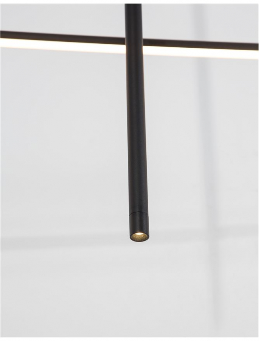 9088105 Suspensie Nova Luce ELETTRA LED 35W 2450lm 3000K IP20 Aluminiu Sandy Black [5]