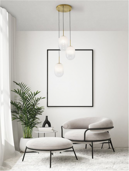 9092820 Pendul Nova Luce CHRYSI E14 3x5W   Metal Brass Gold  IP20 [2]