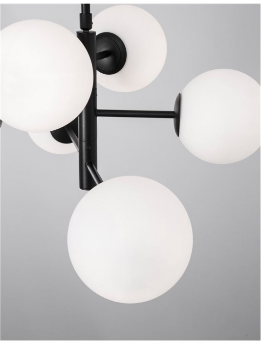9100361 Lustra Nova Luce IMPERO E14 6x5W lm  IP20 Metal& Sticla White Frosted [4]