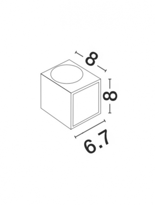 910041 Aplica Nova Luce NERO GU10 1x35W lm  IP54 Aluminium Glass Diffuser White Light Down [2]