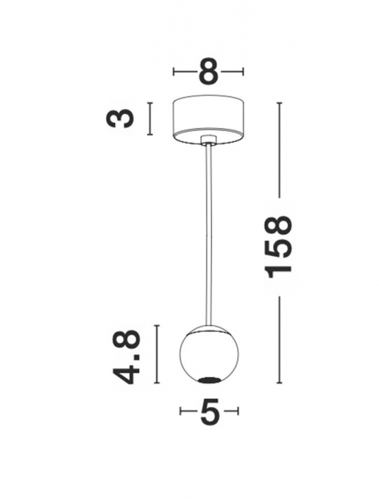 9103211 Suspensie Nova Luce NOCCI LED 4,5W 220lm 3000K IP20 Aluminiu White [5]
