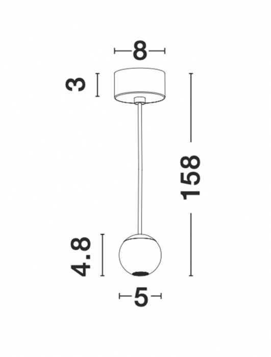 9103212 Pendul Nova Luce NOCCI LED 4,5W 220lm 3000K IP20 Aluminiu Black [7]