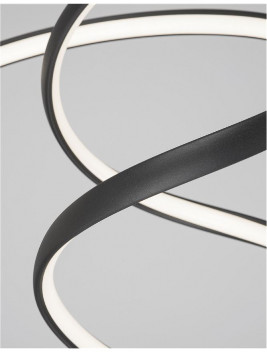 9104311 Suspensie Nova Luce RINGS LED 43W 1895lm 3000K IP20 Aluminiu & Acril Sandy Black NOVALUCE [6]