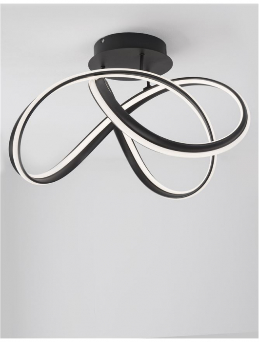 9104712 Plafoniera Nova Luce TRUNO LED 60W 4746lm 3000K Aluminium & Acrylic Sandy Black Dimabil Triac IP20 [3]