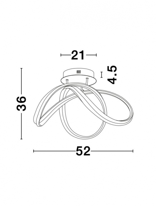 9104712 Plafoniera Nova Luce TRUNO LED 60W 4746lm 3000K Aluminium & Acrylic Sandy Black Dimabil Triac IP20 [7]