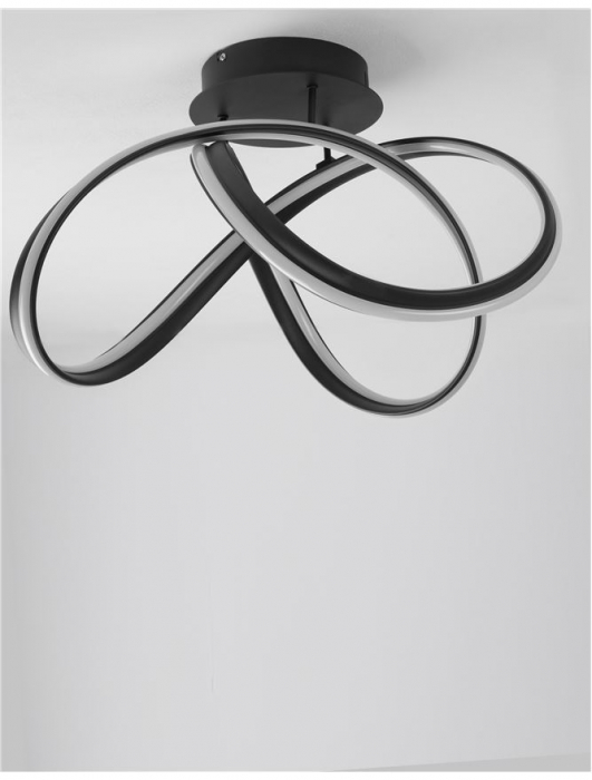 9104712 Plafoniera Nova Luce TRUNO LED 60W 4746lm 3000K Aluminium & Acrylic Sandy Black Dimabil Triac IP20 [4]