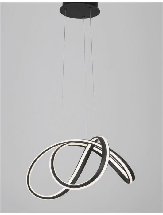 9104722 Suspensie Nova Luce TRUNO LED 60W 4746lm 3000K IP20 Aluminiu & Acril Sandy Black [2]