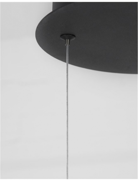 9104722 Suspensie Nova Luce TRUNO LED 60W 4746lm 3000K IP20 Aluminiu & Acril Sandy Black [5]