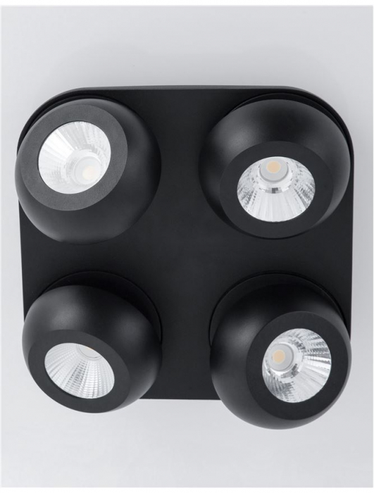 9105103 Plafoniera Nova Luce GON LED 20W 1600lm 3000K Aluminium Sandy Black Nedimabil IP20 [4]