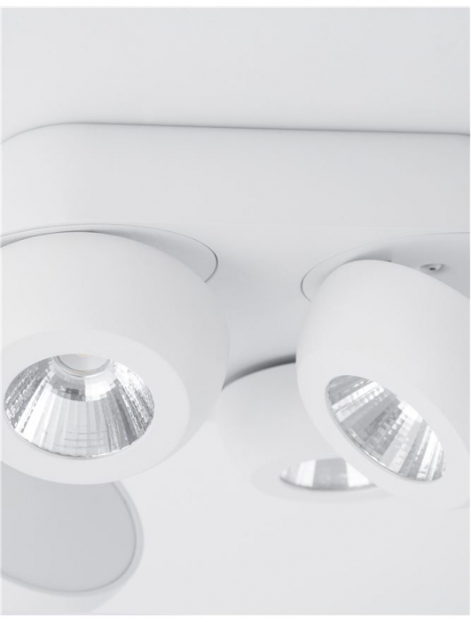 9105203 Plafoniera Nova Luce GON LED 20W 1600lm 3000K Aluminium Sandy White Nedimabil IP20 [4]