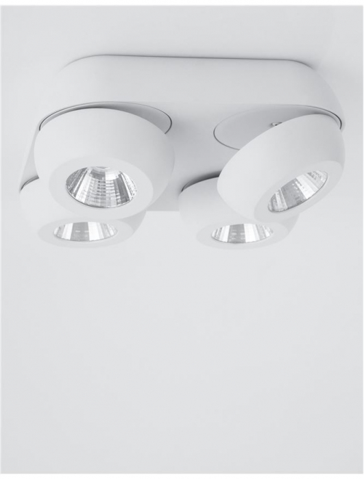 9105203 Plafoniera Nova Luce GON LED 20W 1600lm 3000K Aluminium Sandy White Nedimabil IP20 [3]