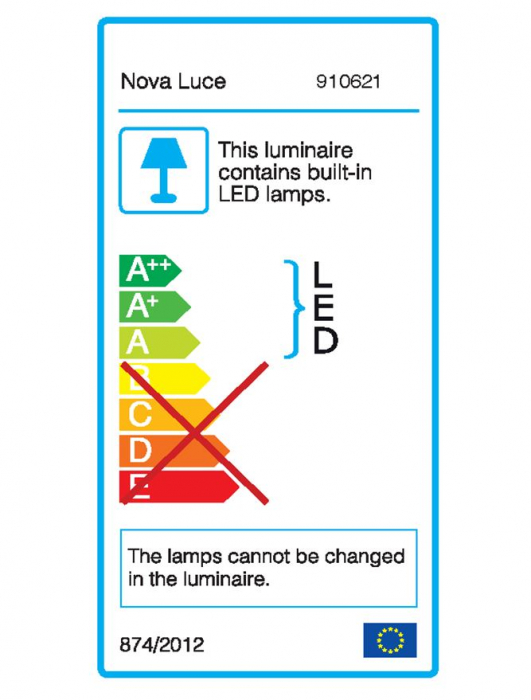 910621 Pendul Nova Luce VETRO LED 41W 2693lm 3000K IP20 Aluminiu/Acril Matt White [9]