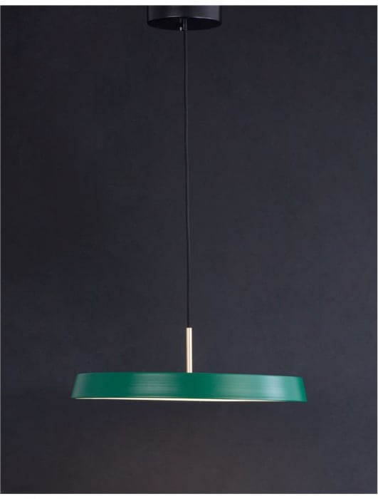 910623 Pendul Nova Luce VETRO LED 41W 2693lm 3000K IP20 Aluminiu/Acril Matt Green [3]