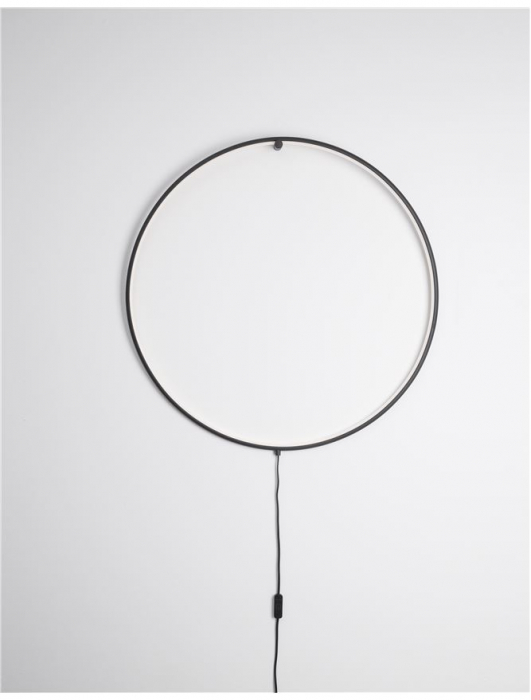 9108312 Aplica Nova Luce RING LED 18W 950lm 3000K IP20 Aluminiu/Acril Sandy Black [2]