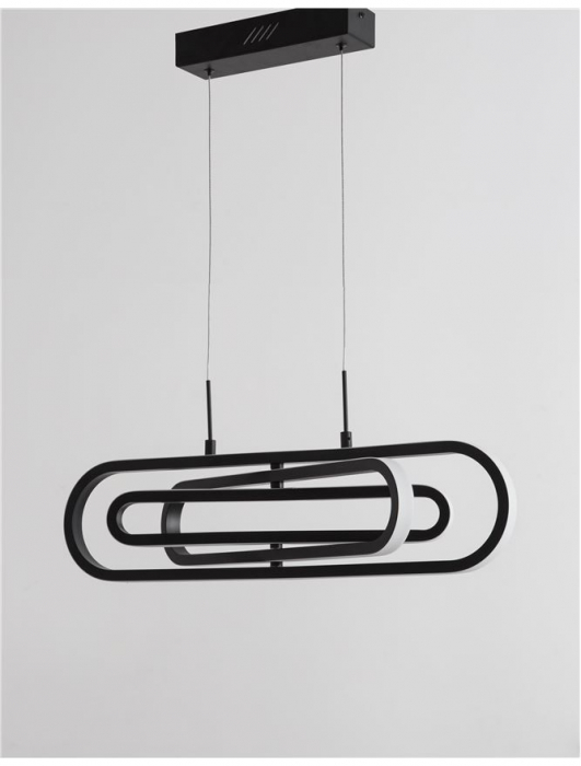 9110351 Suspensie Nova Luce ARTE LED 50W 3500lm 3000K IP20 Aluminiu/Acril Matt Black [3]