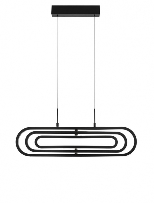 9110351 Suspensie Nova Luce ARTE LED 50W 3500lm 3000K IP20 Aluminiu/Acril Matt Black [2]