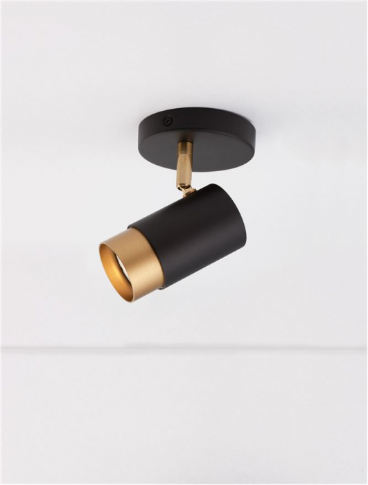 9111432 Aplica Nova Luce POGNO GU10 1x10W   Aluminium Sandy Black & Gold  IP20 [7]