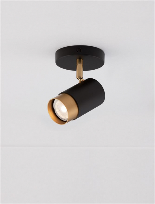 9111432 Aplica Nova Luce POGNO GU10 1x10W   Aluminium Sandy Black & Gold  IP20 [4]