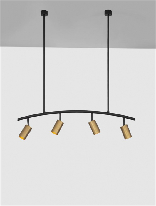 9111457 Lustra Nova Luce POGNO GU10 4x10W   Aluminium Black & Gold  IP20 [2]