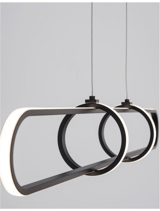 9113121 Lustra Nova Luce ARTE LED 31,2W 2142lm 3000K IP20 Aluminiu/Acril Matt Black [3]
