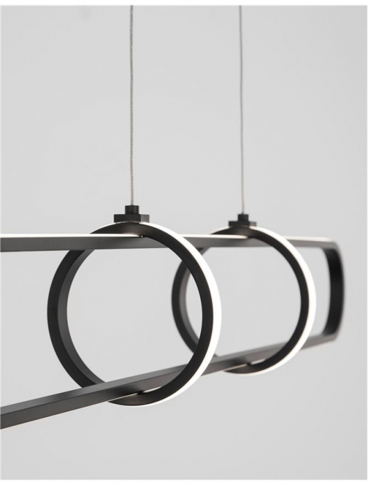 9113121 Lustra Nova Luce ARTE LED 31,2W 2142lm 3000K IP20 Aluminiu/Acril Matt Black [4]