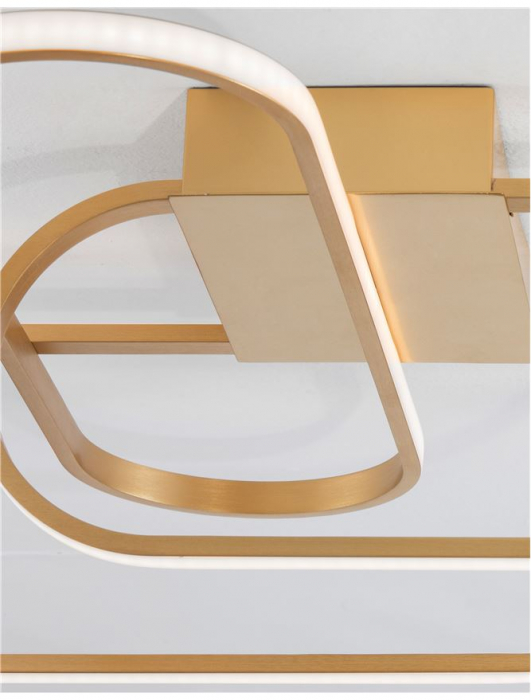 9113842 Plafoniera Nova Luce ARTE LED 38,4W 2604lm 3000K IP20 Aluminiu/Acril Gold NOVALUCE [2]