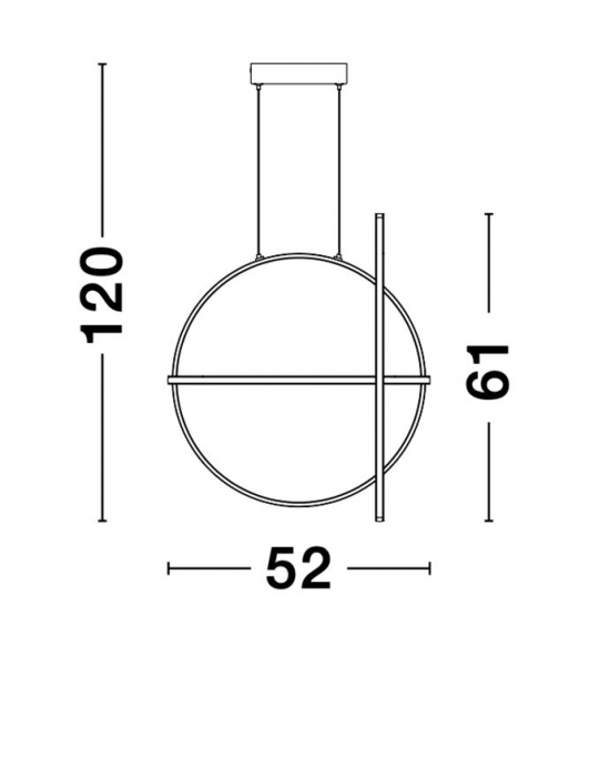 9114862 Suspensie Nova Luce ARTE LED 48,6W 3360lm 3000K IP20 Aluminiu/Acril Gold NOVALUCE [6]